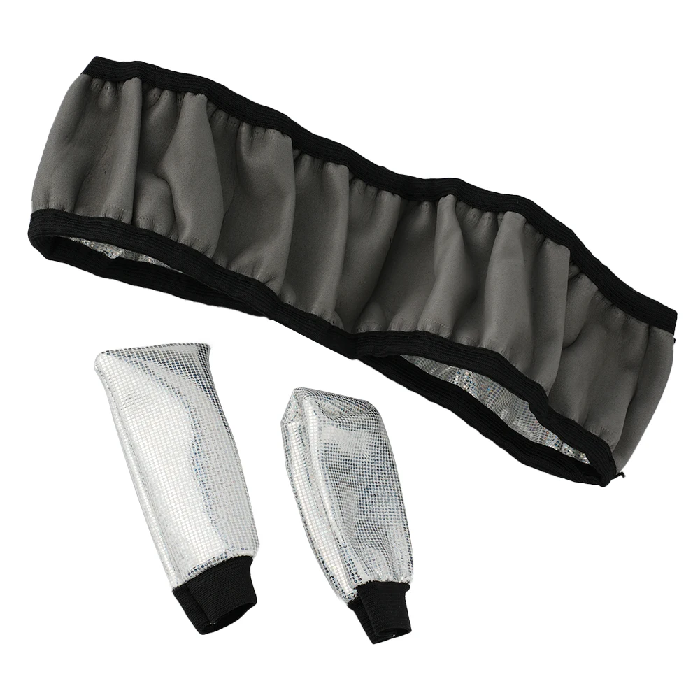 

3PCS Car Steering Wheel Cover Glitter Bling Handbrake Cover Gear Cover Protector Comfortable For 14.56 Inch To 14.96 Inches