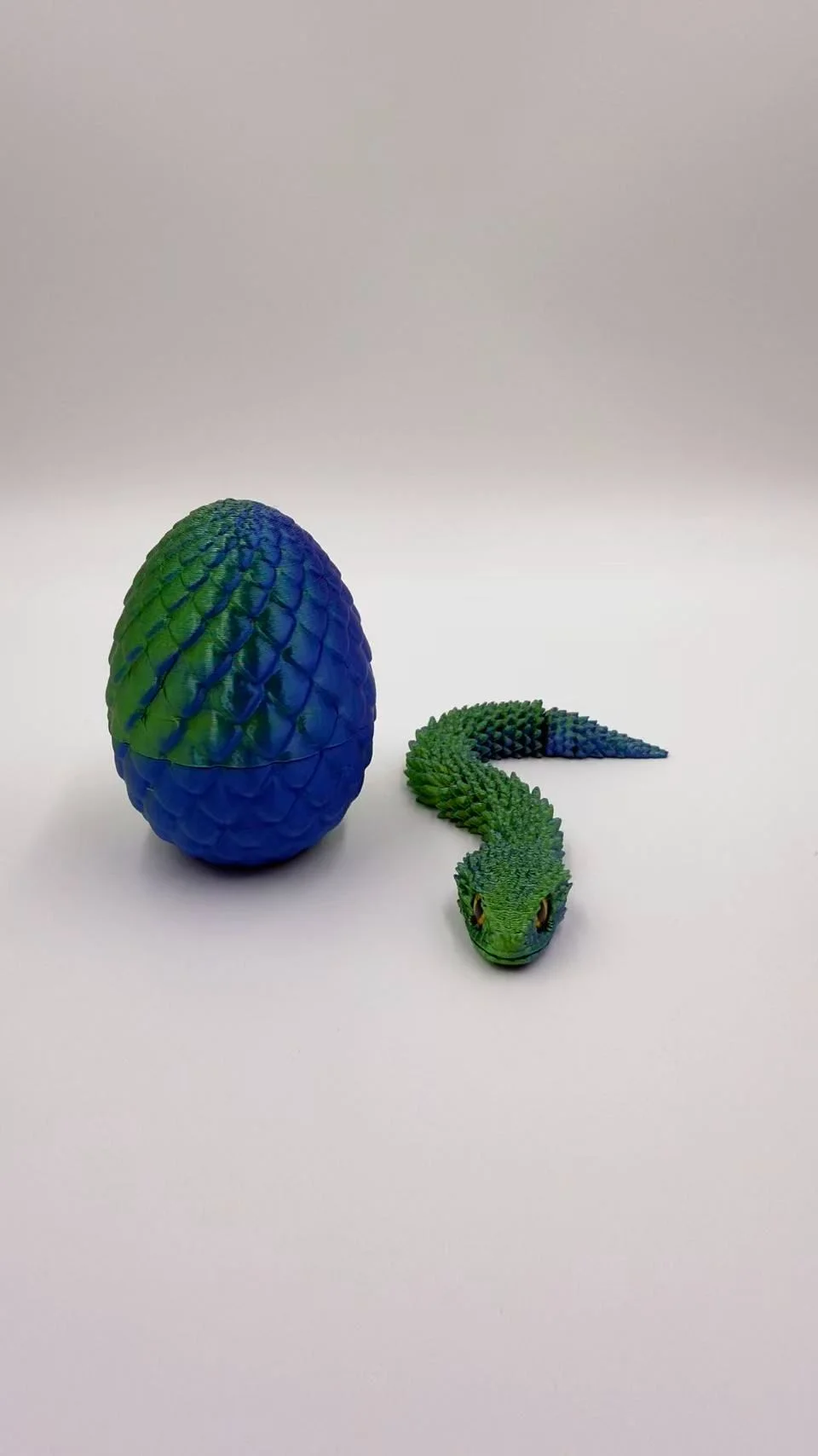 ثلاثية الأبعاد الطباعة الأحجار الكريمة التنين مقياس البيض والثعبان نموذج الحيوان عمل لعبة سطح المكتب الديكور هدية عيد ميلاد