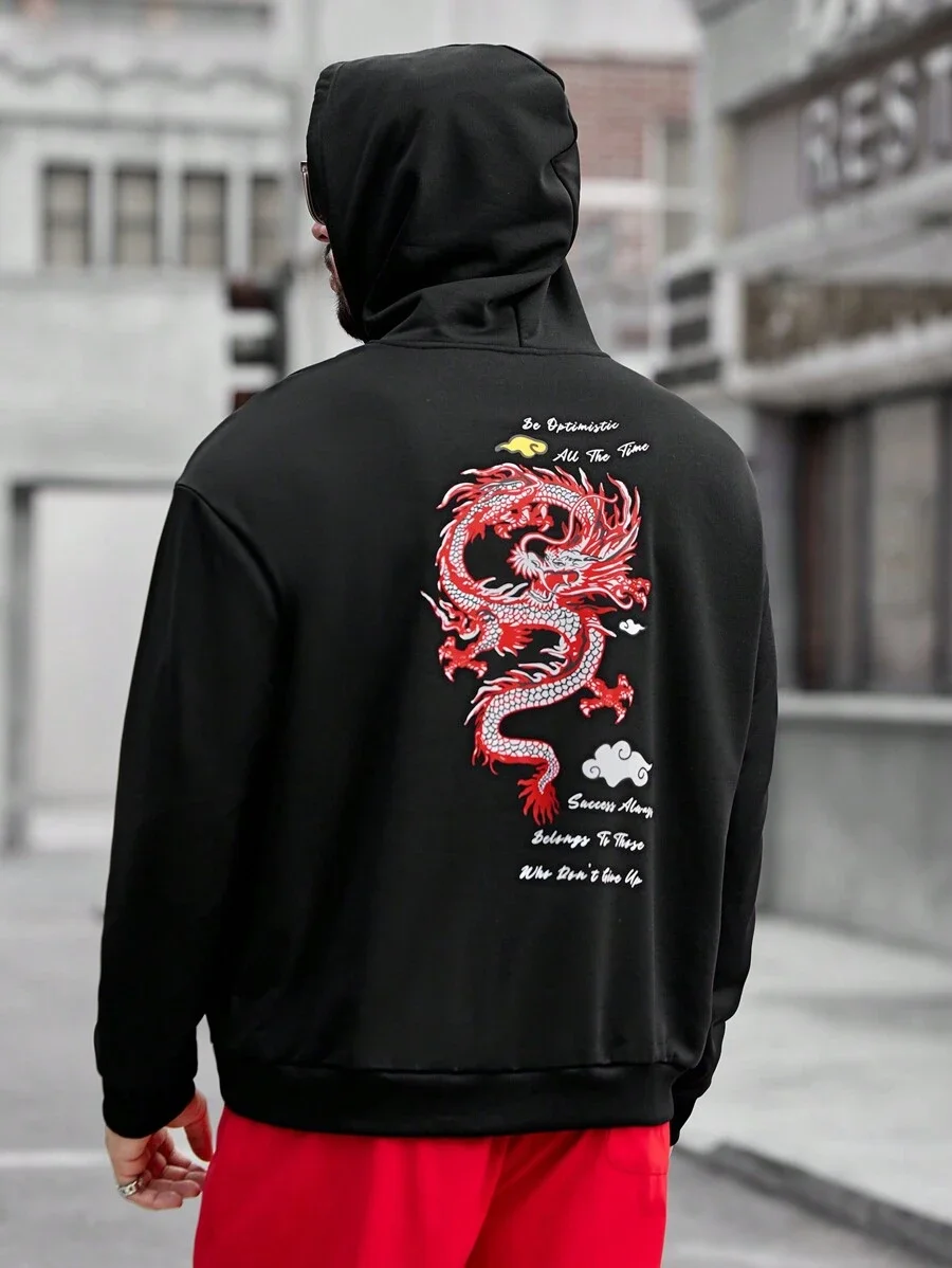 New men's high quality street sweatshirt, men's y2k element creative printing street hoodie