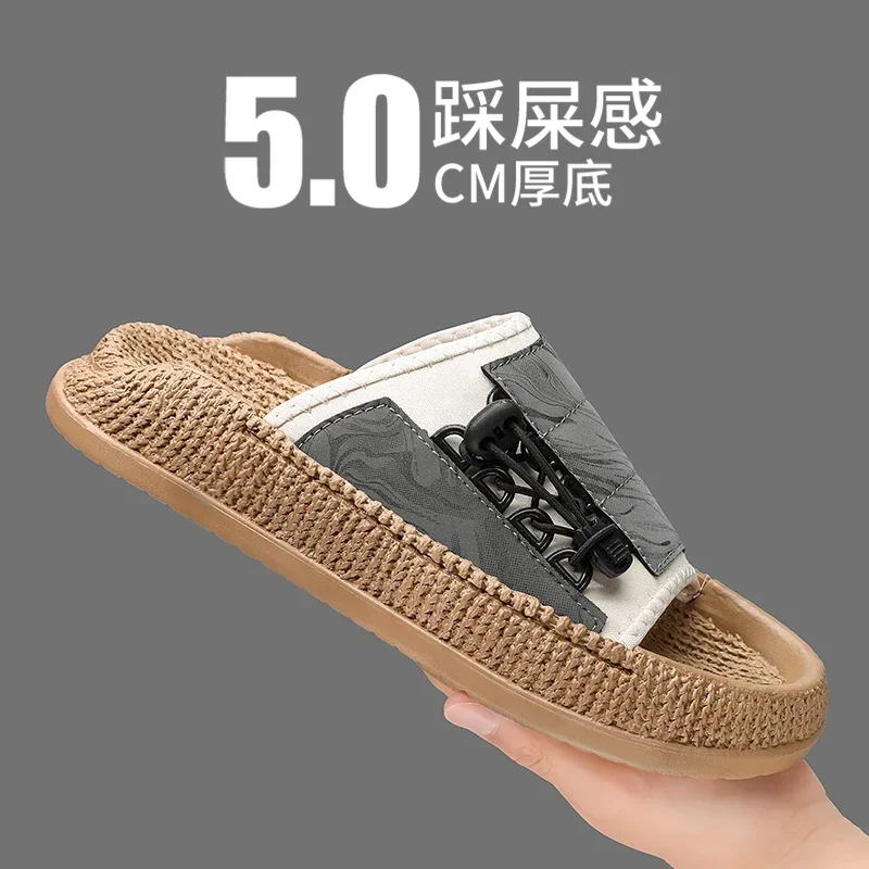 Household Outdoor Dual Use Summer Slippers Unisex Flat Anti Slip Student Daily Casual Walking Shoes
