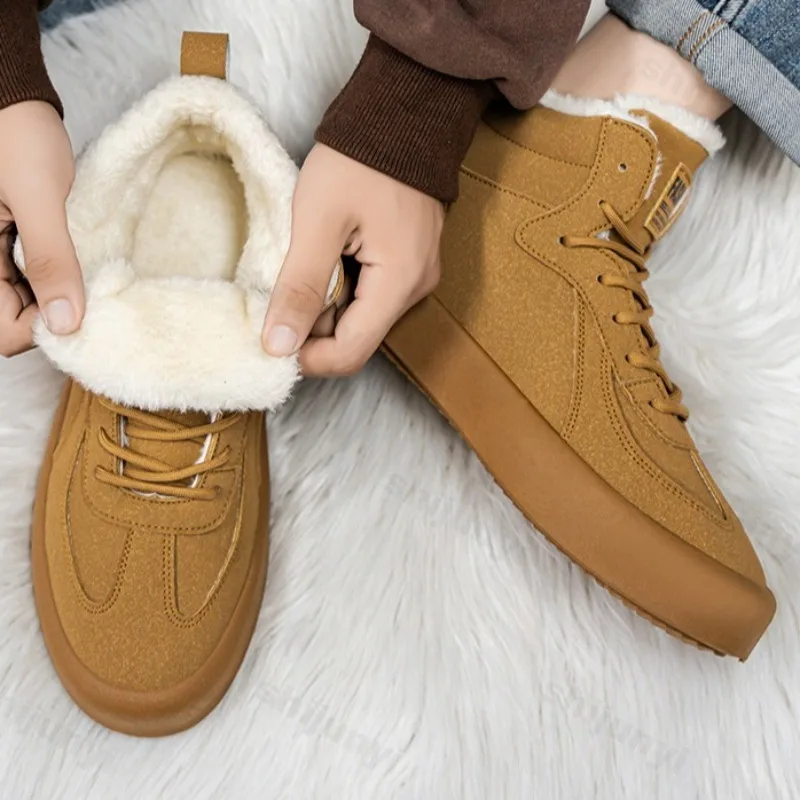 Men's High Top Sneakers 2025 Winter New High Top Ankle Boots Comfortable Casual Shoes Outdoor Running Shoes Zapatos Para Hombres