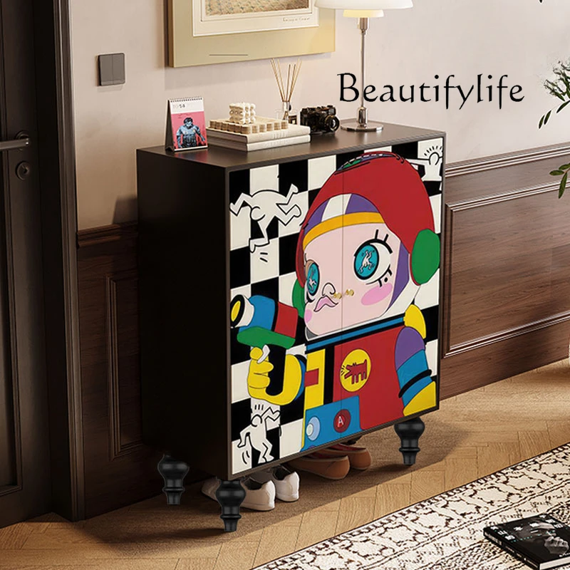 

Solid wood shoe cabinet household home decoration porch cabinet entrance corridor storage