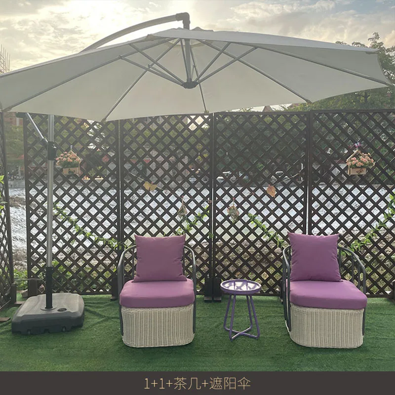

Outdoor furniture garden garden leisure rattan chair single chair coffee table combination outdoor woven sofa
