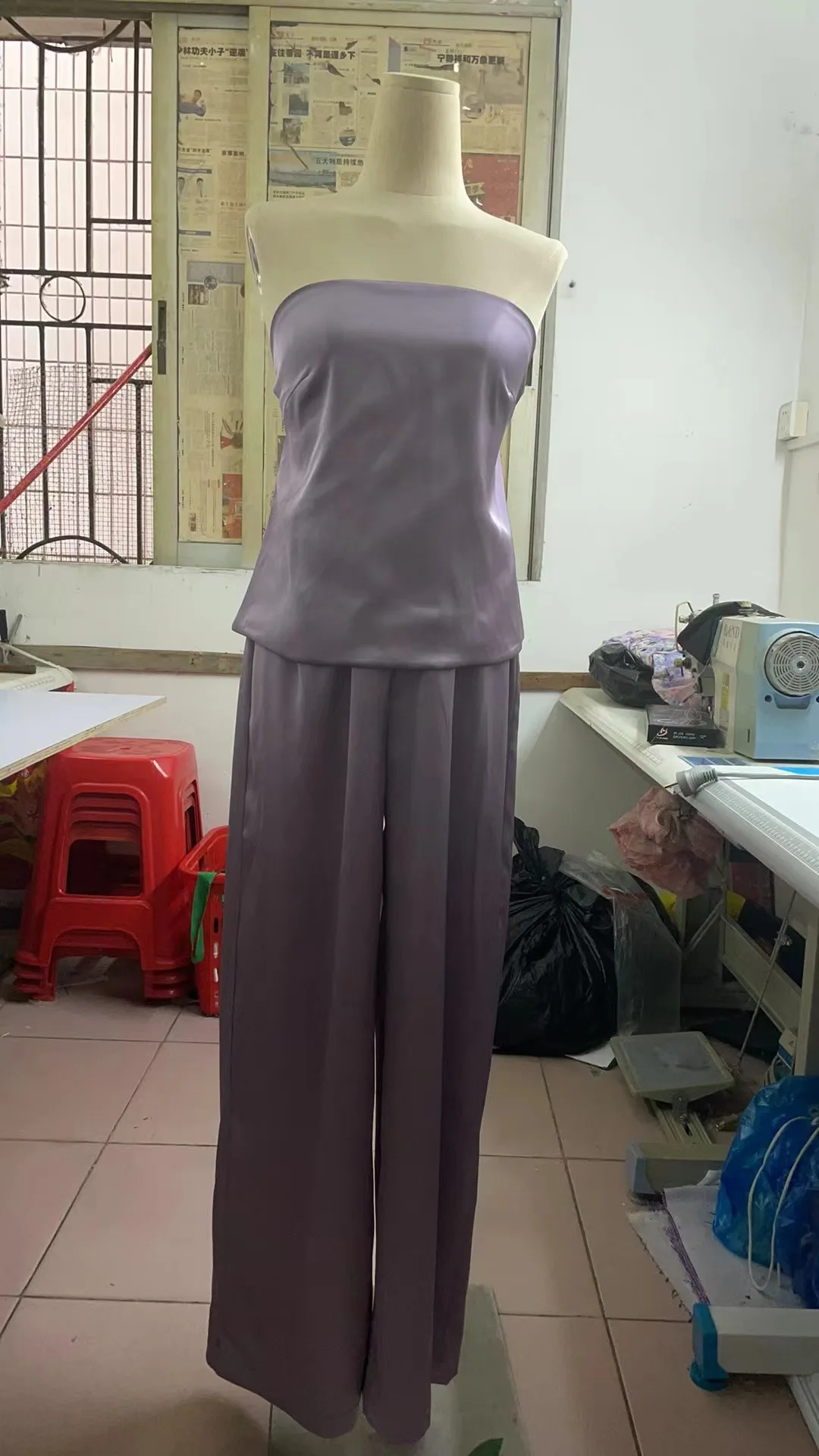 Комплекты из 2 предметов, женский топ без бретелек, широкие брюки, наряды без рукавов, с открытой спиной, на шнуровке, брюки с высокой талией, ансамбль 2025 г.