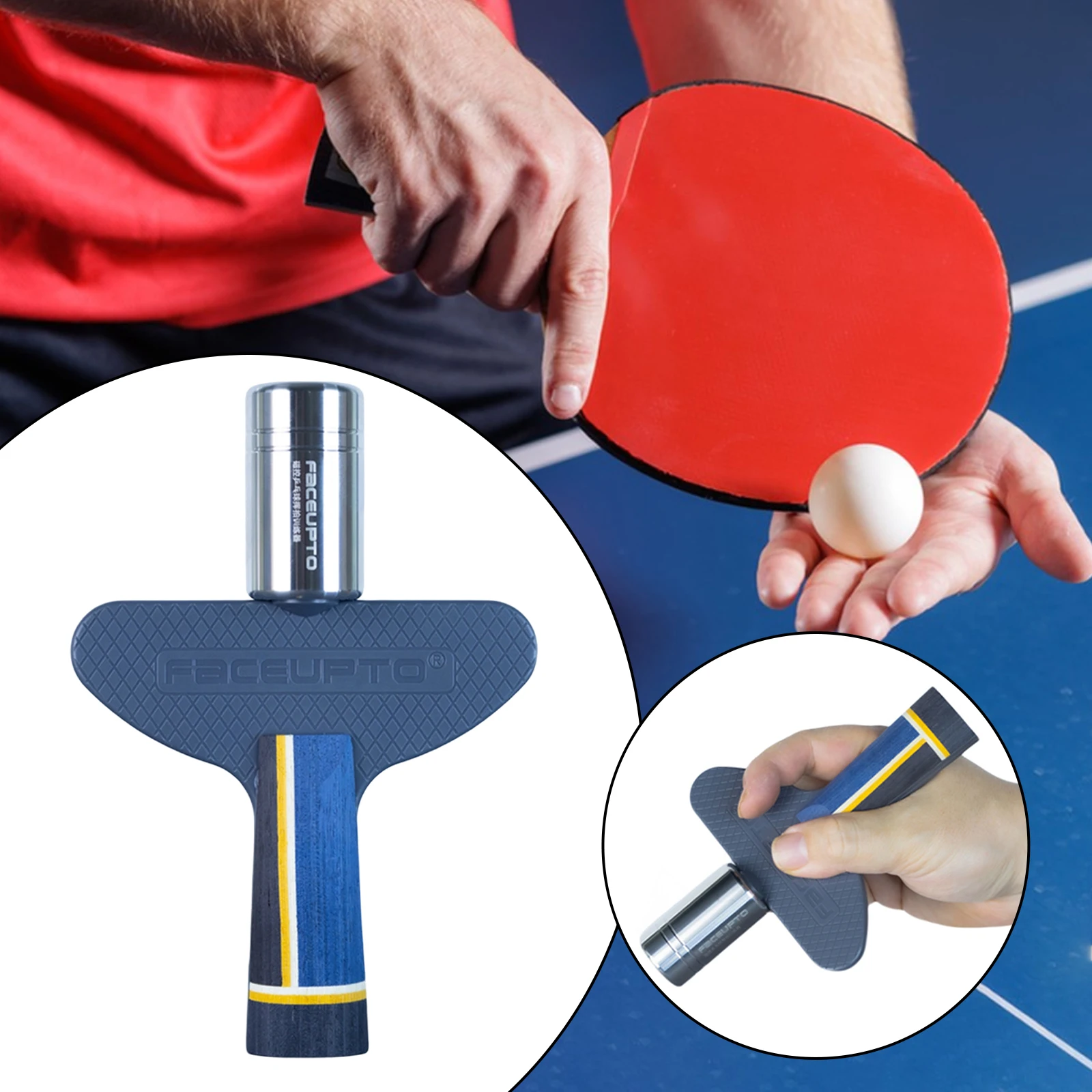 Table Tennis Strength Trainer Magnetic Control Sounding Arc Ball Training Straight Racket Horizontal Pull 304 Stainless Steel