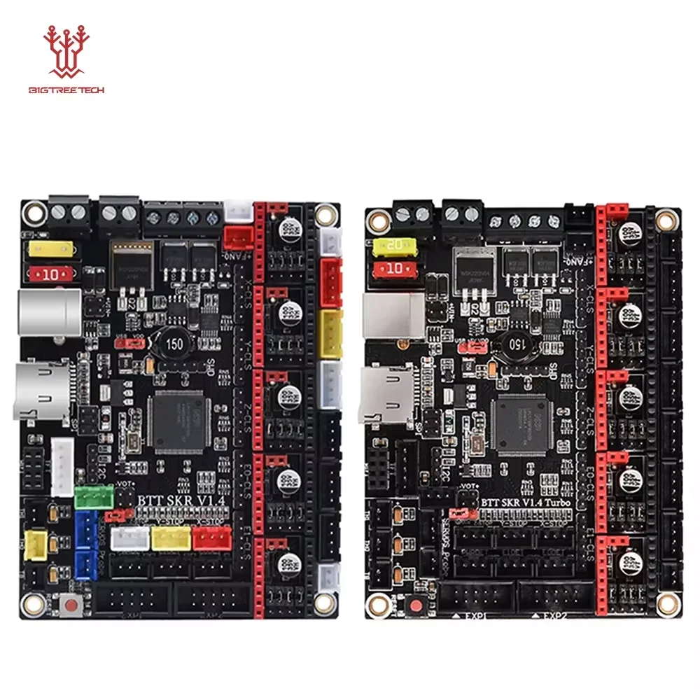 

BIGTREETECH SKR V1.4 Turbo 32-битная материнская плата PITFT50 с сенсорным экраном TMC2209 TMC2208UART Драйвер для 3D-принтера Voron V2.4