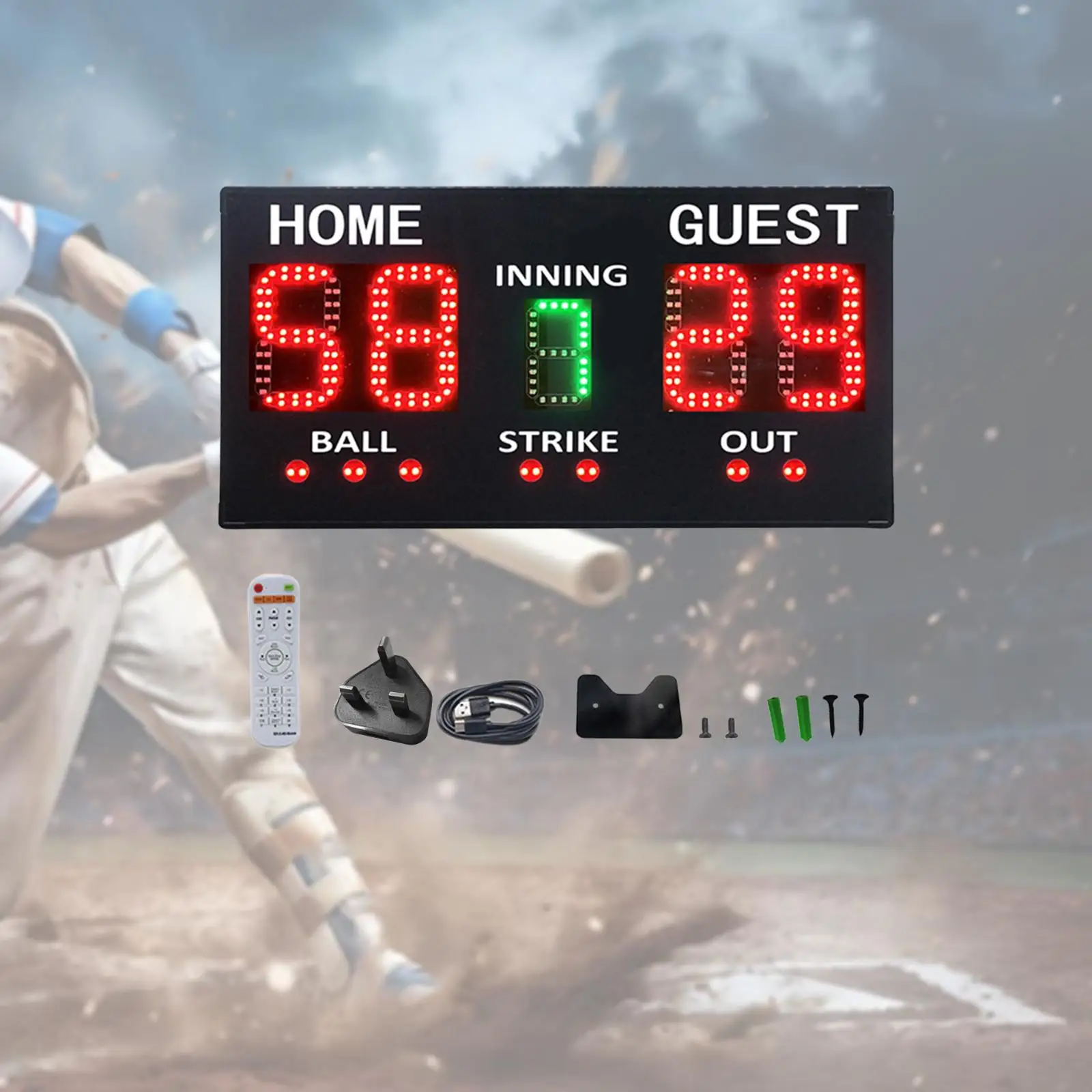 

Portable Baseball Scoreboard Digital Scoreboard for Indoor Competition Fence