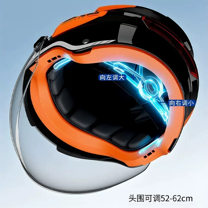 ummer Vintage Motorcycle Helmet Adjustable Dual Visor Summer Breathable Off Road Racing Helmet for Electric Scooter 헬멧반모