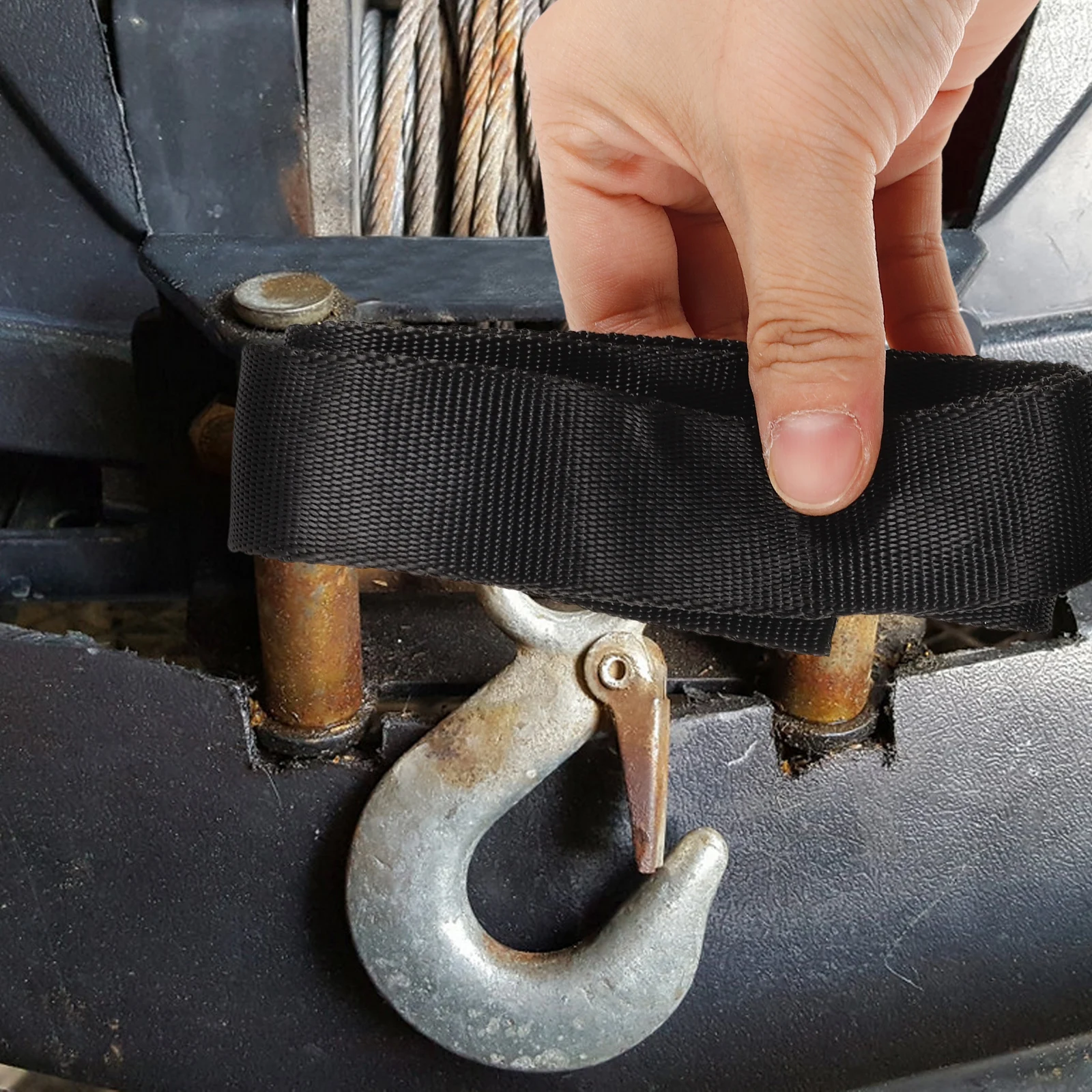 

Heavy Duty Trailer Strap Tow Belt Boat Car Towing Rope Winch Accessories High Tensile Webbing Secure Attachment Strong Stability