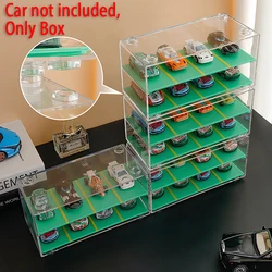 Cars Diecast Storage Acrylic Dustproof Box 1:64 For Hot Wheels Transparent Display Box Car Model Toy Cabinet Rack