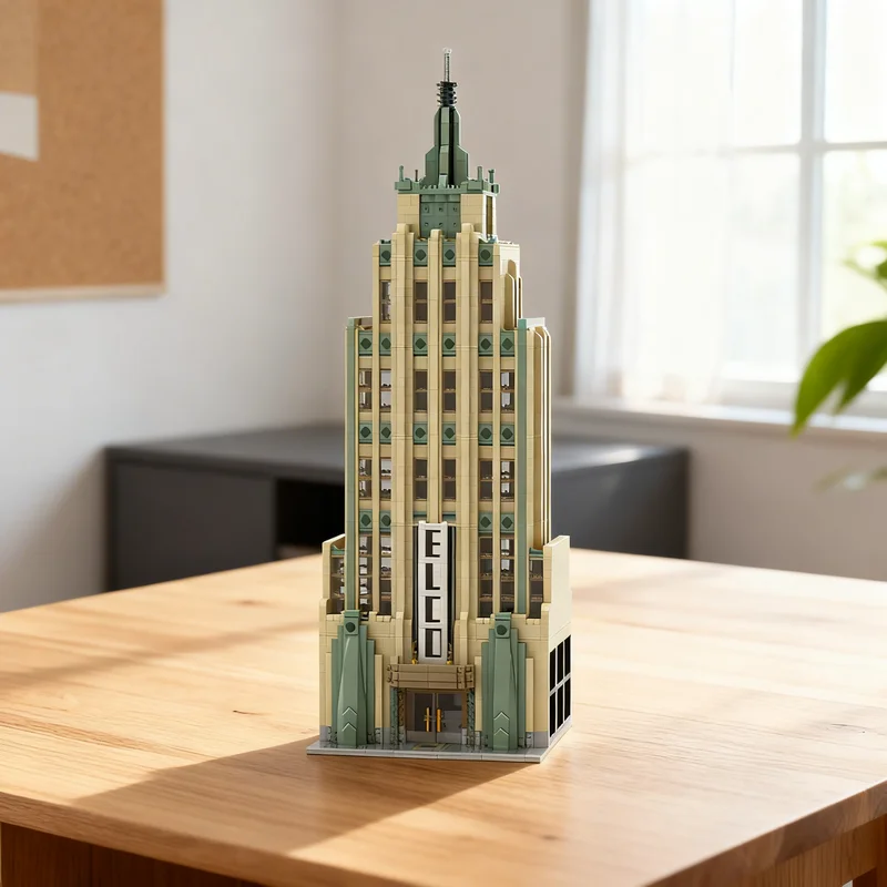 

3768pcs MOC MB20 Art Deco Skyscraper Modular Streetscape Model Building Blocks Architecture Toy Christmas Gifts Brick Kids DIY