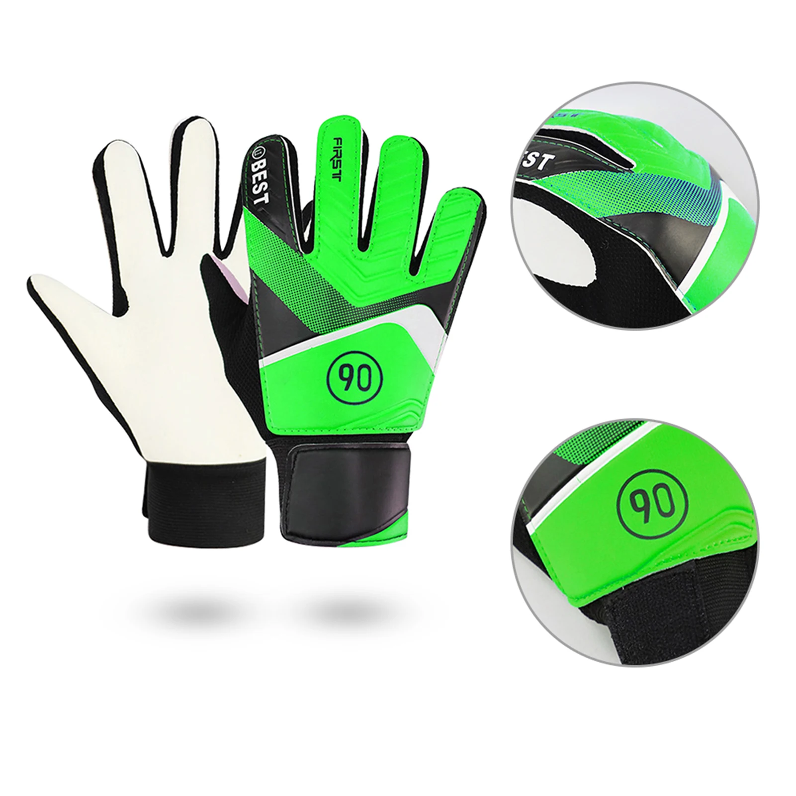 Goalie Gloves For Kids Youth Goalkeeper Gloves Professional Soccer Gloves With Tight Wrist Strap Full Fingers Protection