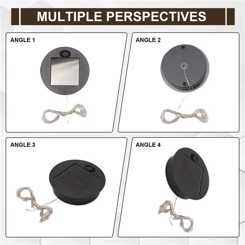(ABAB) 2Pcs Solar Light Replacement Top LED Solar Panel Lantern Lid for Outdoor Hanging Lanterns IP65 Waterproof