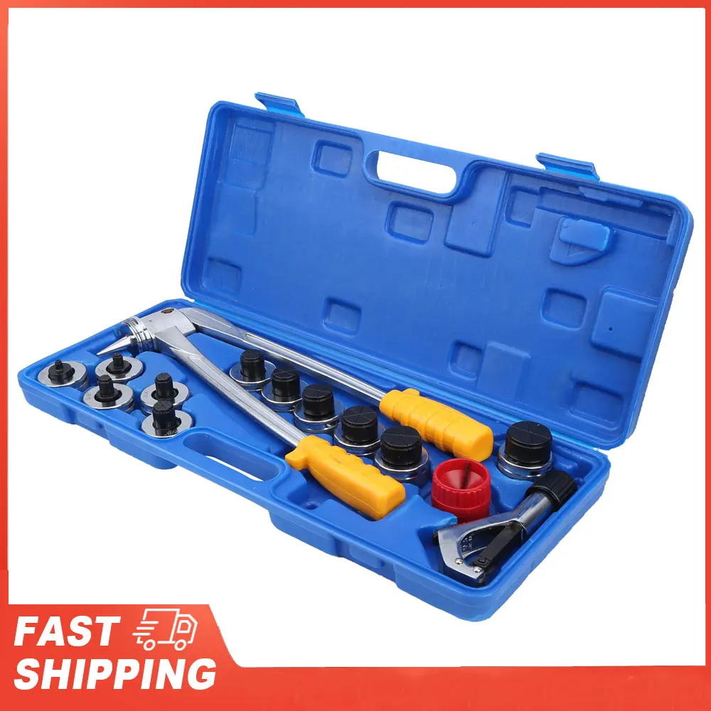 

Copper Pipe Expander Tubing Flaring Tool Lever Type Tubing Expanding Tool Portable Manual Copper Aluminum Pipe Tube Expander Kit
