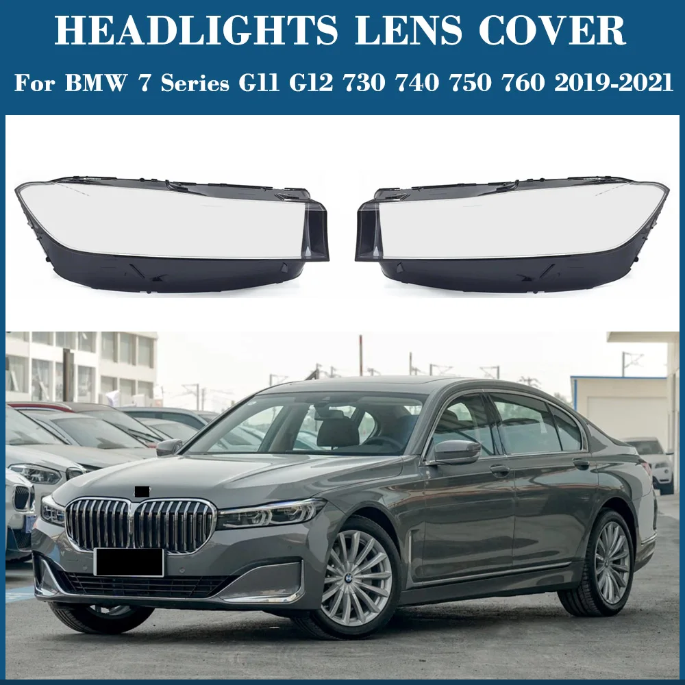 

Car Headlight Cover Lampcover Lampshade Lamp Lens Case Auto Light Caps For BMW 7 Series G11 G12 730 740 750 760 2019 2020 2021