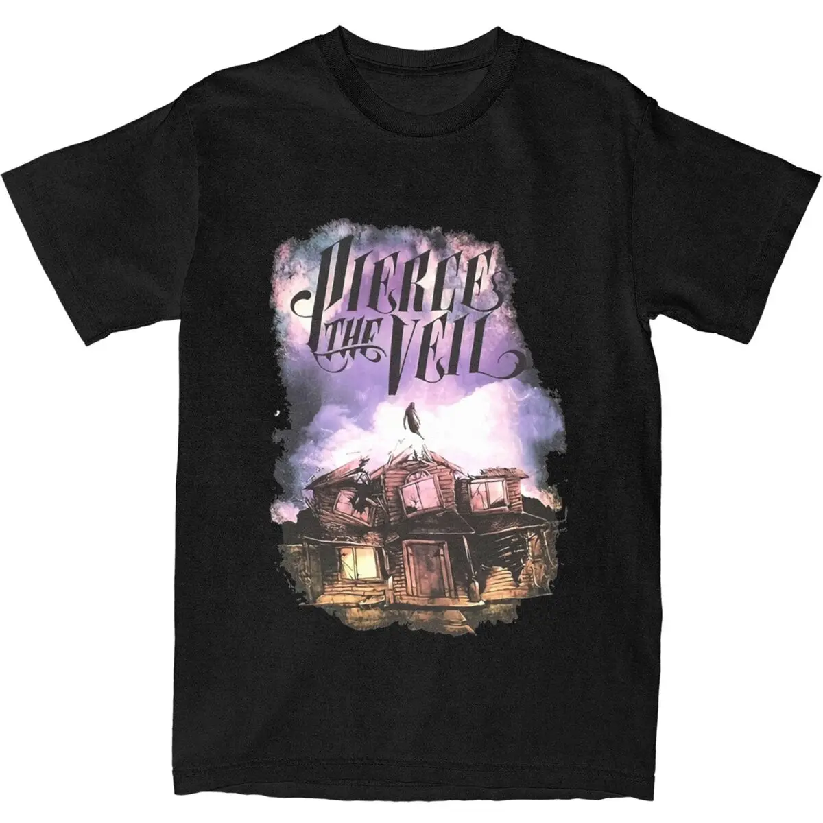 Vintage T Shirt Pierce The Veil Collide With The Sky Cotton T Shirts Popular Tshirt Man Summer Awesome Print Short Sleeve Tees