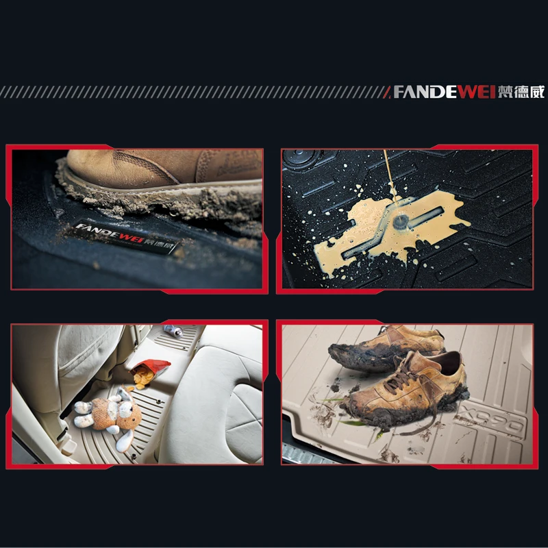 الحصير سيارة لتويوتا هايلكس فولكس فاجن فورتشنر جولف 8 تيجوان L تيجوان أماروك ID 4 لاند روفر المدافع عديم الرائحة الحصير أرضية مقاومة للماء #3