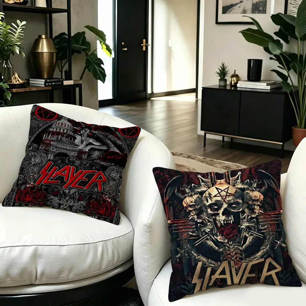 S-Slayer Heavy Metal Rock Band Cushion Cover Decorative Pillow Sofa Home Decor case pillow cases