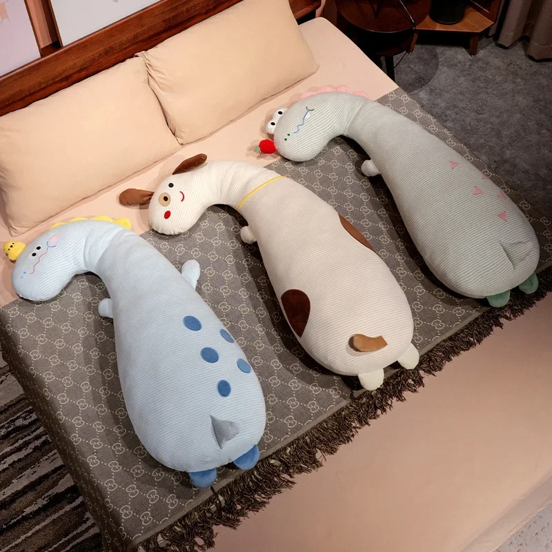 120CM Big Long Cute Dinosaur Dog Plush Toy Soft Cartoon Animal Crocodile Plush Doll Boyfriend Pillow Child Girl Birthday Gift