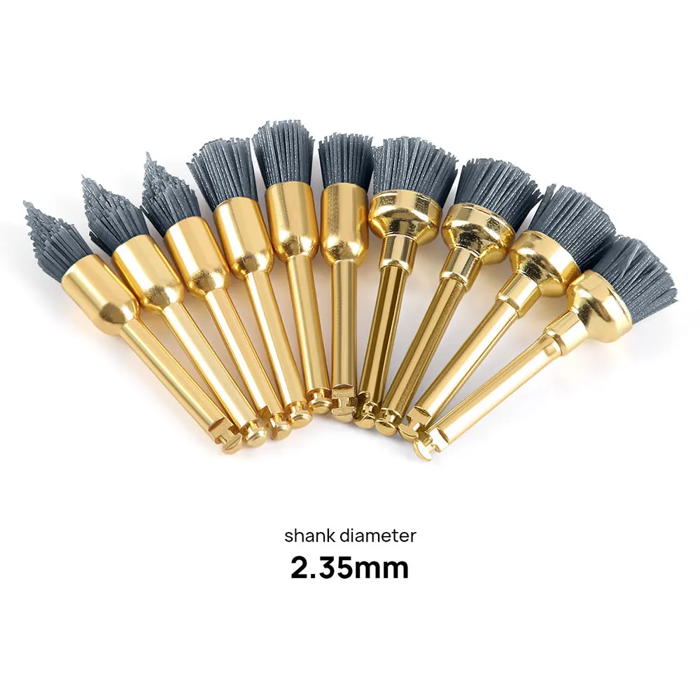 10pcs Dental Polishing Brush Aluminium Oxide/Silicon Carbide Polishing Prophy Brushes For Contra Angle Handpiece image 4