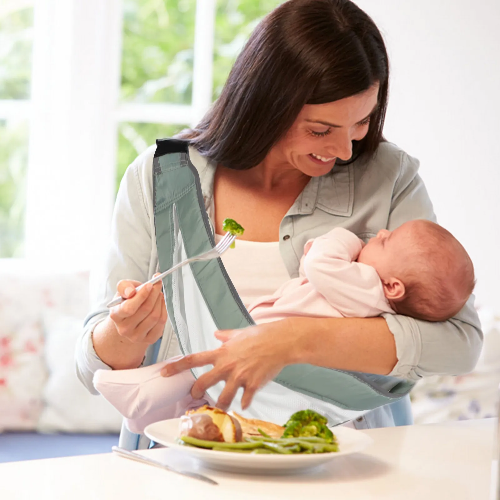 

Рюкзак-переноска для новорожденных и малышей: регулируемый, дышащий, сетчатый, для путешествий, прогулок, покупок, портативный, компактный