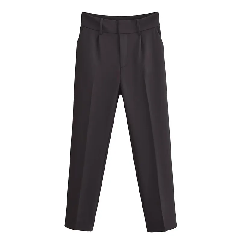 Solid Color All-Match Women's Suit Pants Casual Simple Office Occupation Lady Pencil Trousers High Waist Slimming Long Pants