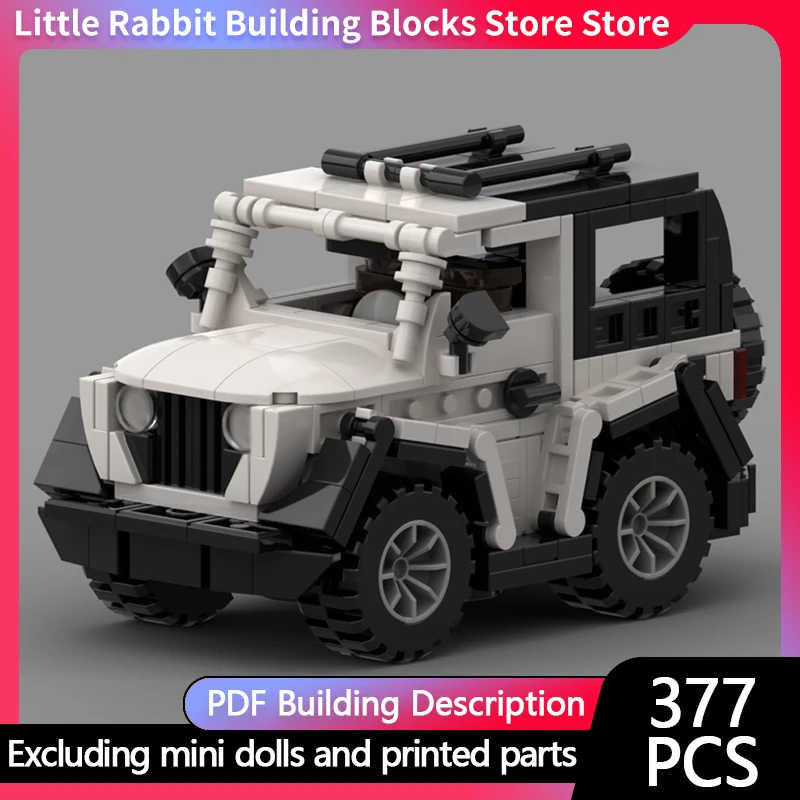 City Car Model MOC Building Bricks Off-Road Sport Utility Vehicle Modular Technology Children Holiday Gifts Assemble Toys Suit