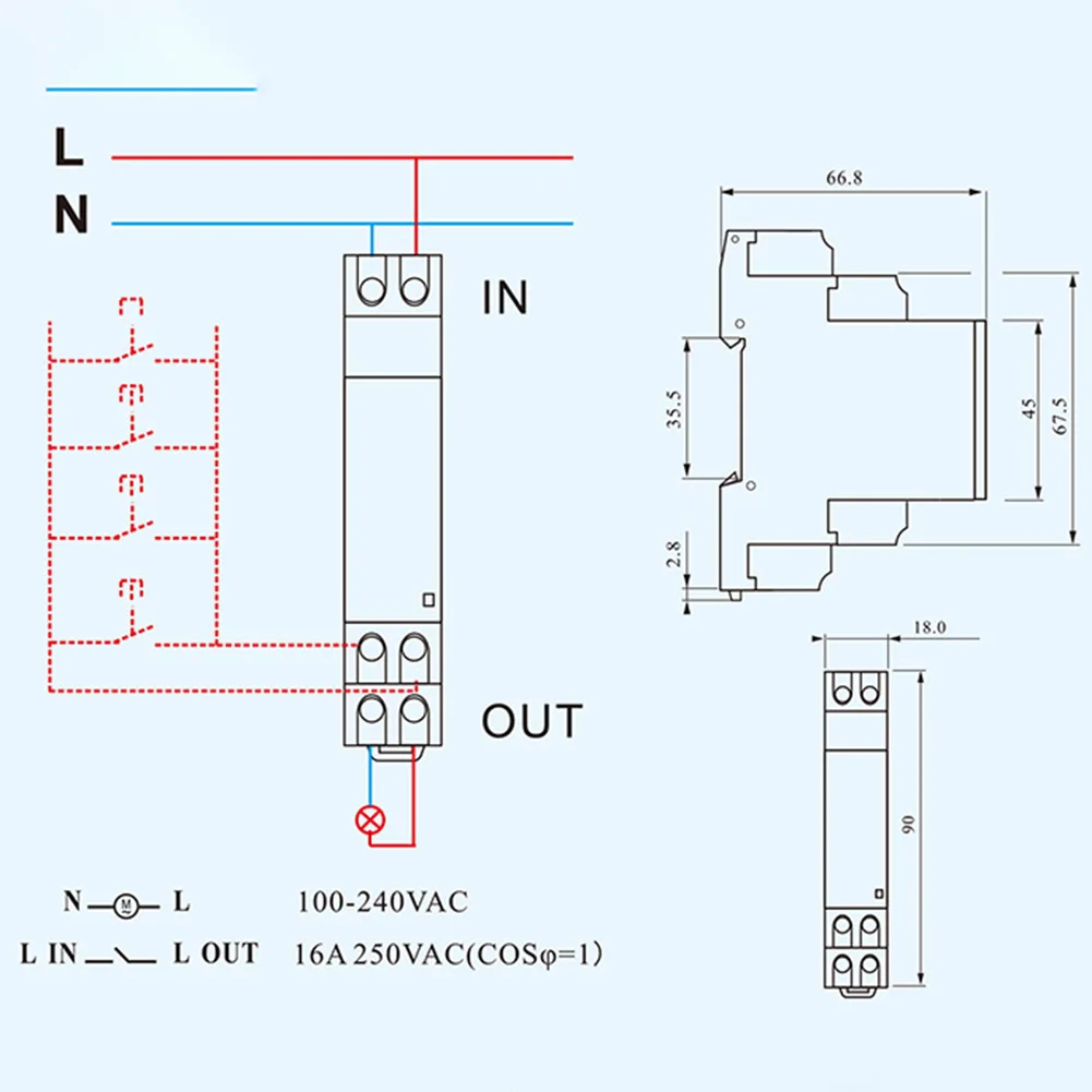 For Production Workshops WiFi Smart Timer Energy Meter Energy Monitoring Device 16A 250VAC Load Touch Switch Control view 2
