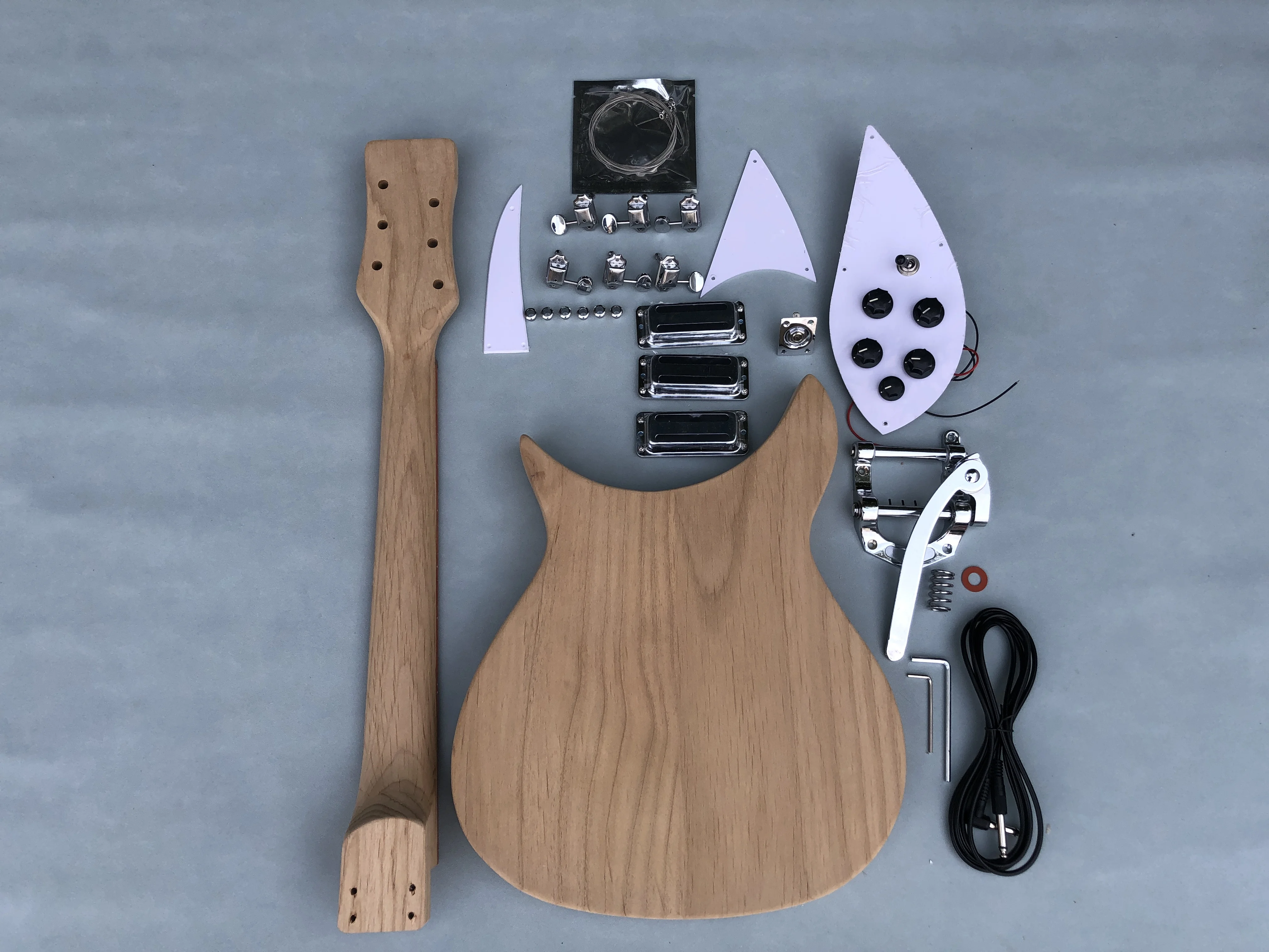 DIY 325-Electric Guitar Kits Mahogany Body and Neck Rosewood Fingerboard Semi-Finished Standard,In Stock, Fast Shipping