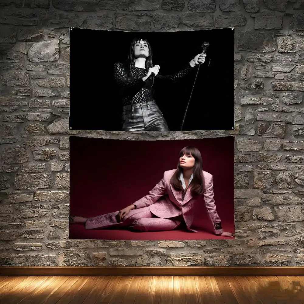 Retro Pop Singer C-Clara Luciani Flags Tapestry Creative Pattern Photo Living Room Wall Art Party Outdoor Decor