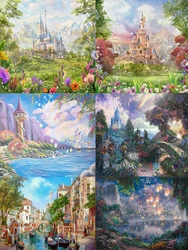 Fairy Tale Castle Theme Kid Princess Girls Birthday Party Photography Vinyl Background Children Room Decor Supplies