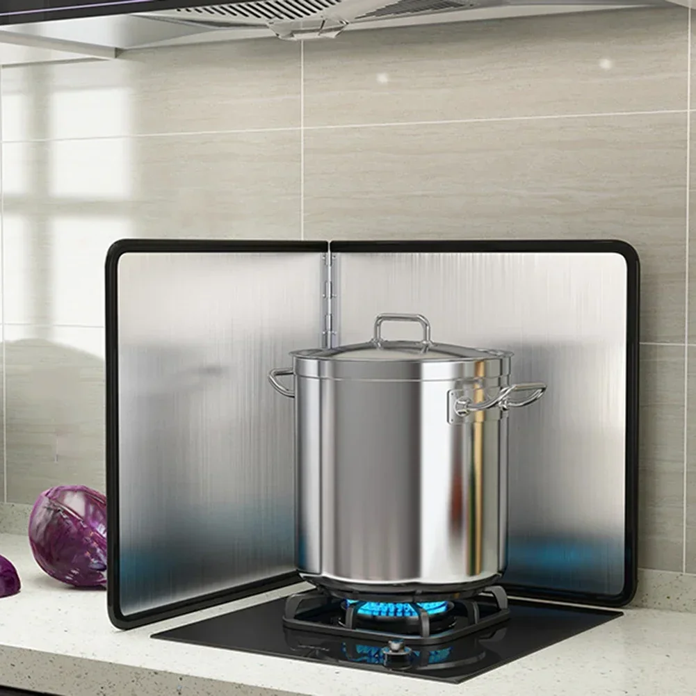 

Kitchen Anti Oil Splatter Shield Guard Anti-Splash Block Stainless Steel Baffle 30*30cm 30*40cm 30*40*40cm Stove Baffle