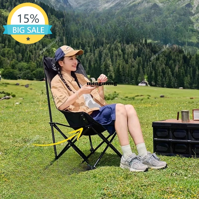 

zHWomen Portable Camping Chair Relax Black Fishing Garden Beach Chair Equipment Backrest Silla Playa Plegables Outdoor Furniture