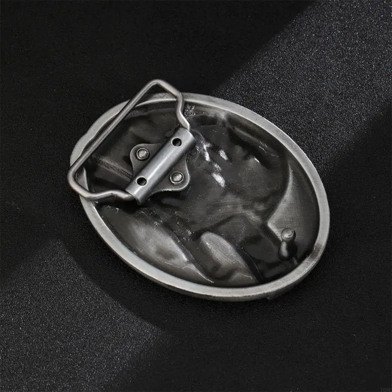 Decorative Metal Belt Buckle With Dimensional Bird Design, Textured Antique Silver-Tone Detail for Everyday Belt Styling Y08E