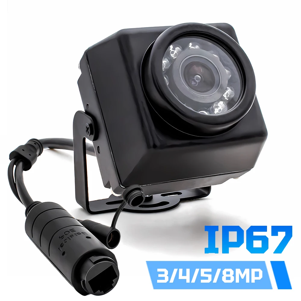 

IP67 POE IP Camera 4K Webcam IR Night Vision Support Onvif RTSP H.265 Outdoor Waterproof Security Protection Industrial Camera