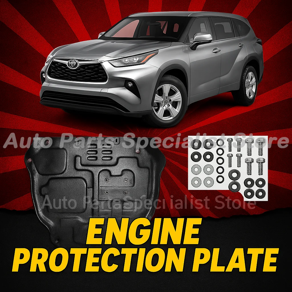

For Toyota Highlander 2020 Under Engine Guard Board Splash Shield Mud Fender Plate Cover Black Car Mudflap Mudapron Mudguard Lid