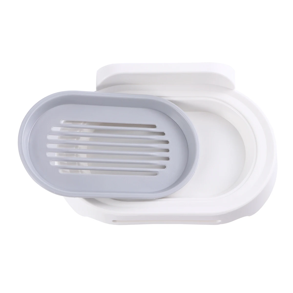 

Punch-free Soap Dish Holder Material Draining Holes Hook Design Bathroom Kitchen Storage Rack Portable Soap Box Home