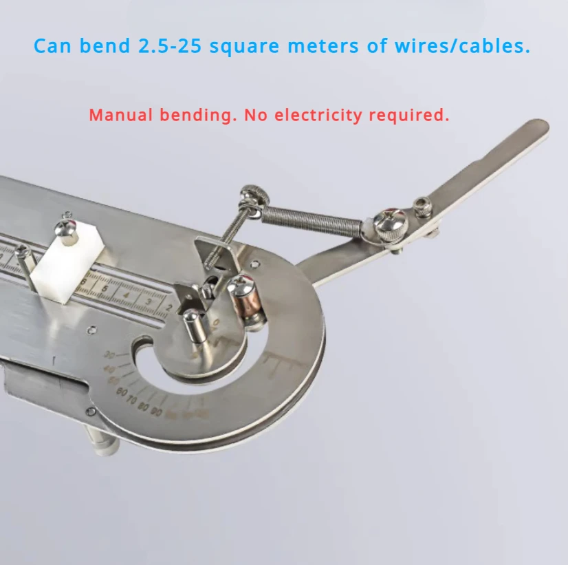 Imagem -04 - Manual Pequeno Fio e Máquina de Dobra de Cabo Ferramenta de Dobra de Fio Elétrico Ferro Cobre Wire Bender 2.525 Square