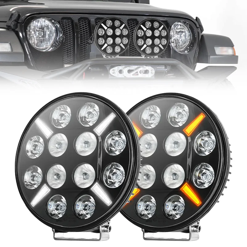 

12v 24v High Power 120W 9 Inch Round Off Road Spot Lights Led Driving Light 9 Inch Work Light For Auto Truck Offroad Car