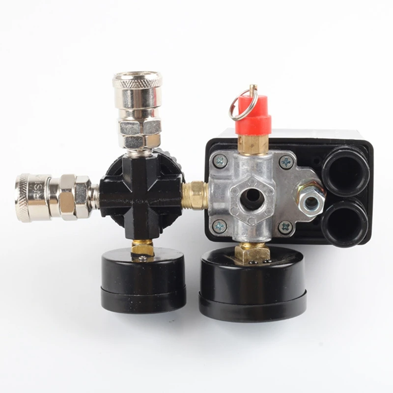 1pec interruptor de Control de presión de bomba de compresor de aire 3000L/Min válvula de Control de bomba de aire 0-180 PSI calibre 220V/380V servicio regulador