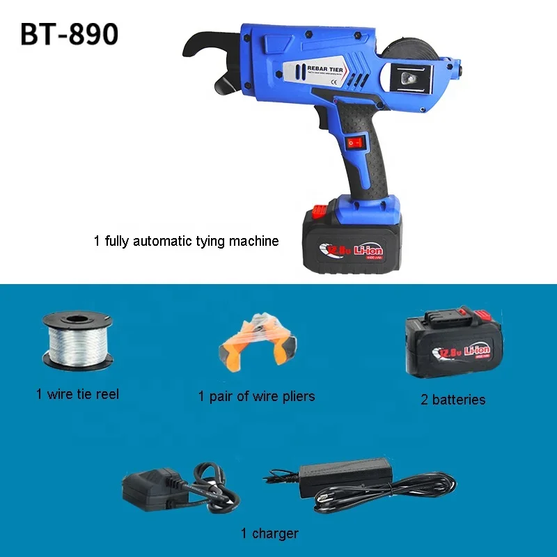 BT890 Reinforcement Fixed Wire Tying Machine Rebar Tools for Construction