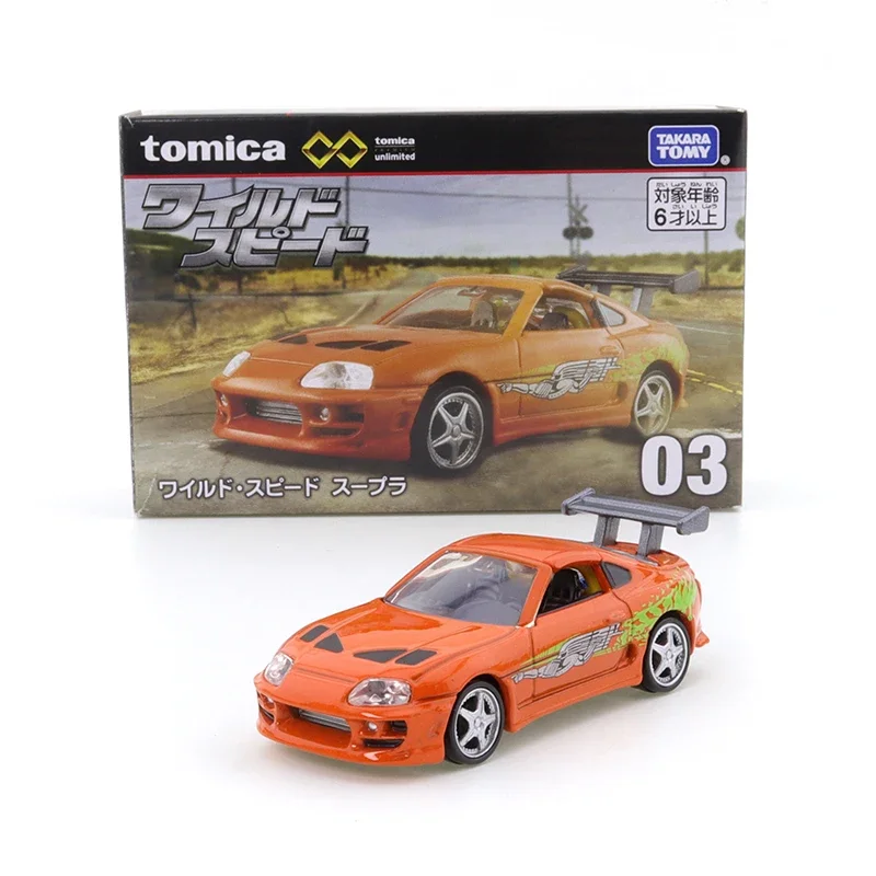 Takara Tomy Tomica Premium Unlimited03The Fast and The Furious Supra Alloy Toys Motor Vehicle Diecast Metal Model Toys for Boys