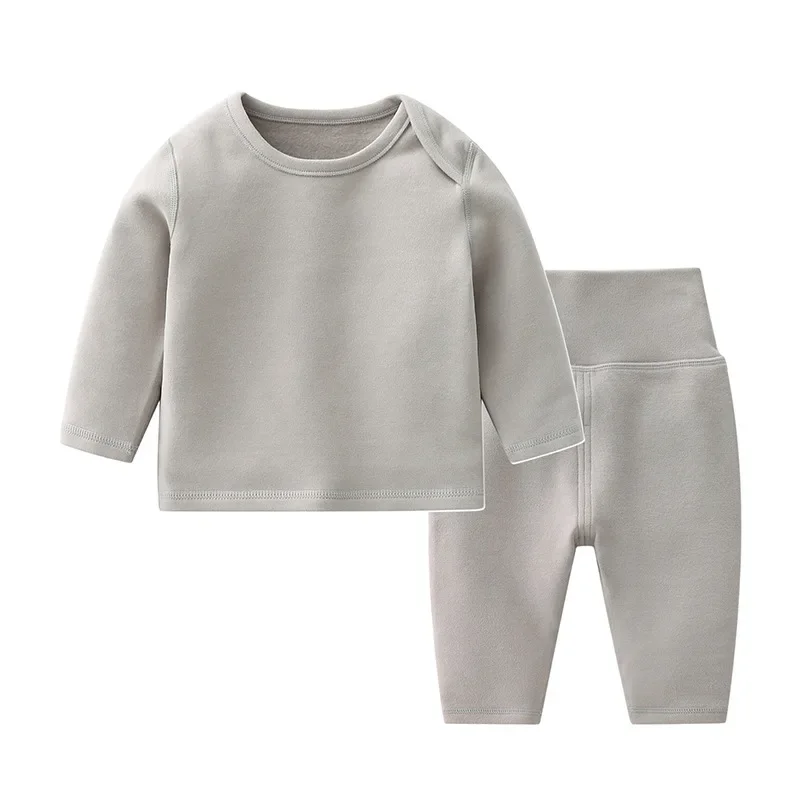 Winter Boys Thermal Underwear Sets Autumn Winter Girls Long Warm Comfortable Children Home Sleepwear Kids Soft Fluff Nightwear