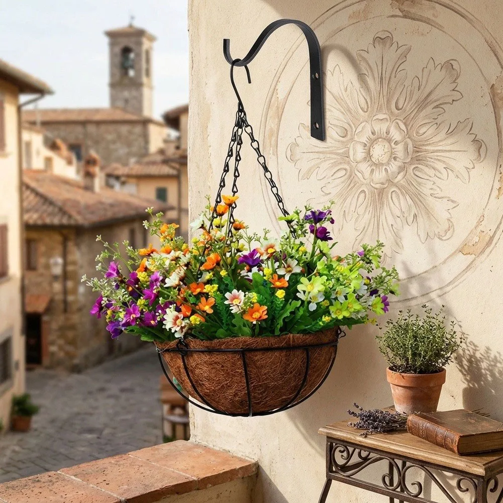 Garden Wall Hangers Wrought Iron Wall Hooks For Garden Decorating Functional Home Hanging Hooks Wall Hooks Compact Space Saving