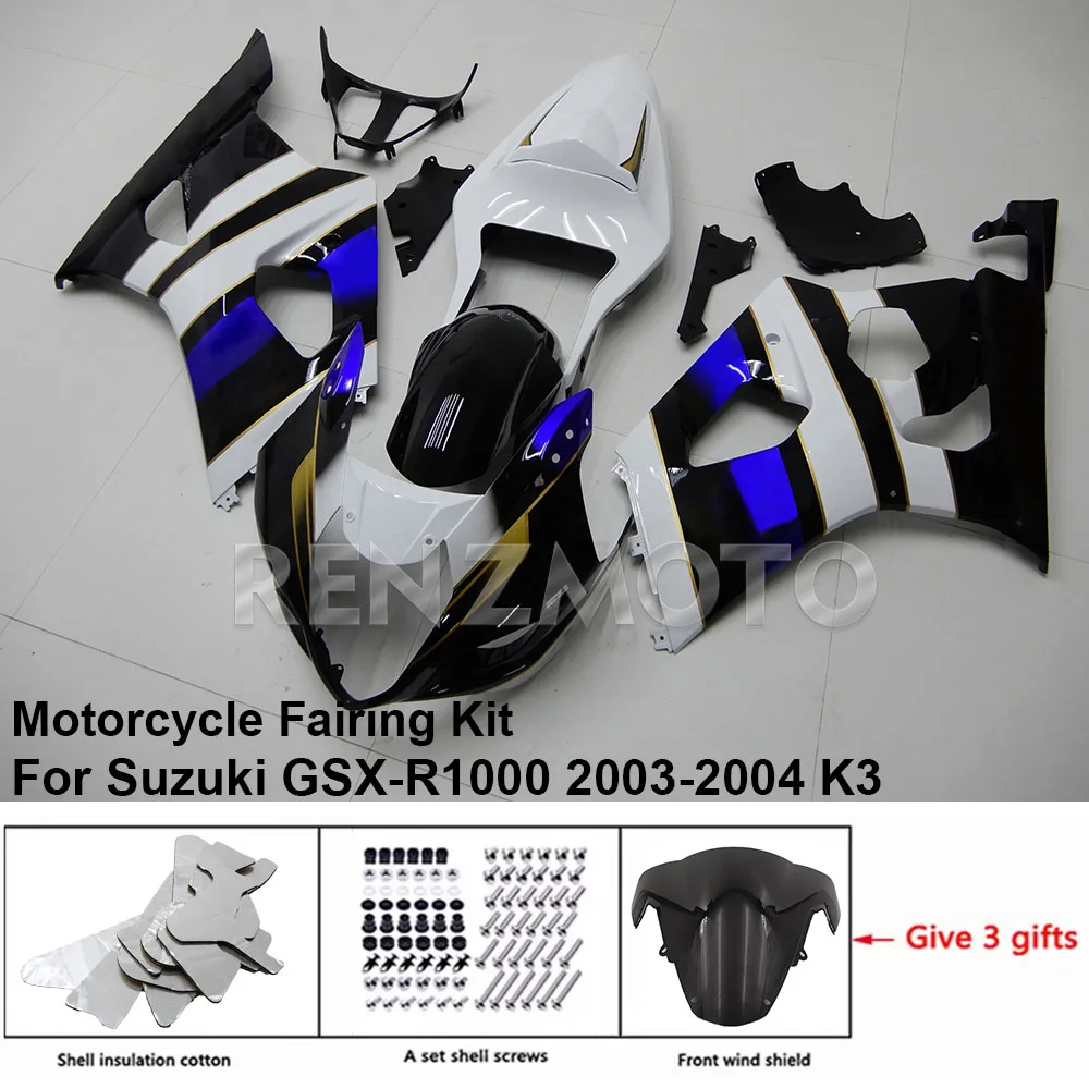 

S1003-120a For Suzuki GSX-R1000 2003-2004 K3 K4 Fairing Motorcycle Set Body Kit Decoration Plastic Guard Plate Accessories Shell