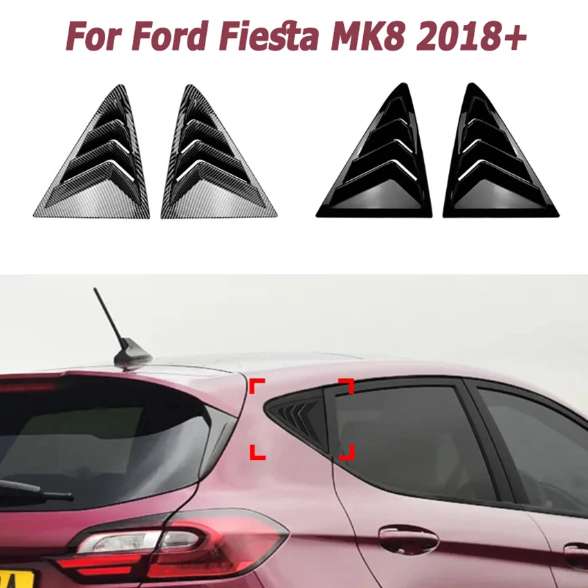 

Car Rear Window Louver For Ford Fiesta MK8 2018+ Stickers Shade Cover Trim Auto Accessories Aftermarket Parts