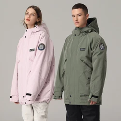 Chaqueta de esquí impermeable para hombre y mujer, chaqueta de snowboard a prueba de viento, ropa para exteriores, cálida, Unisex, invierno, nueva