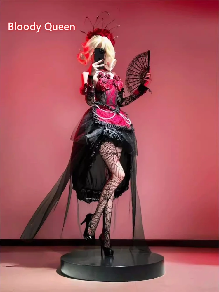 

Identity V Bloody Queen Mary Cosplay Costume Anime Women Fashion Dress Survivor Outfit Role Play Clothing Comic-con Party Suit
