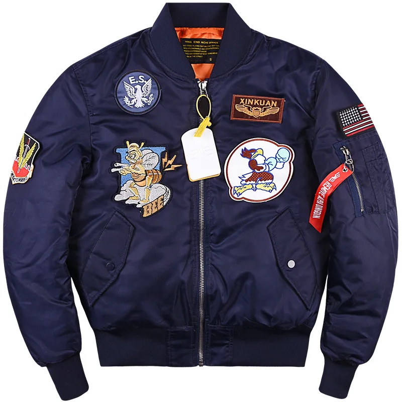 Homem Alpha Martin Winter Flight Bomber Pilot Jacket, Jaqueta tática militar, L2B Air Combat Hero 334 Casaco de beisebol Memorial, Novo