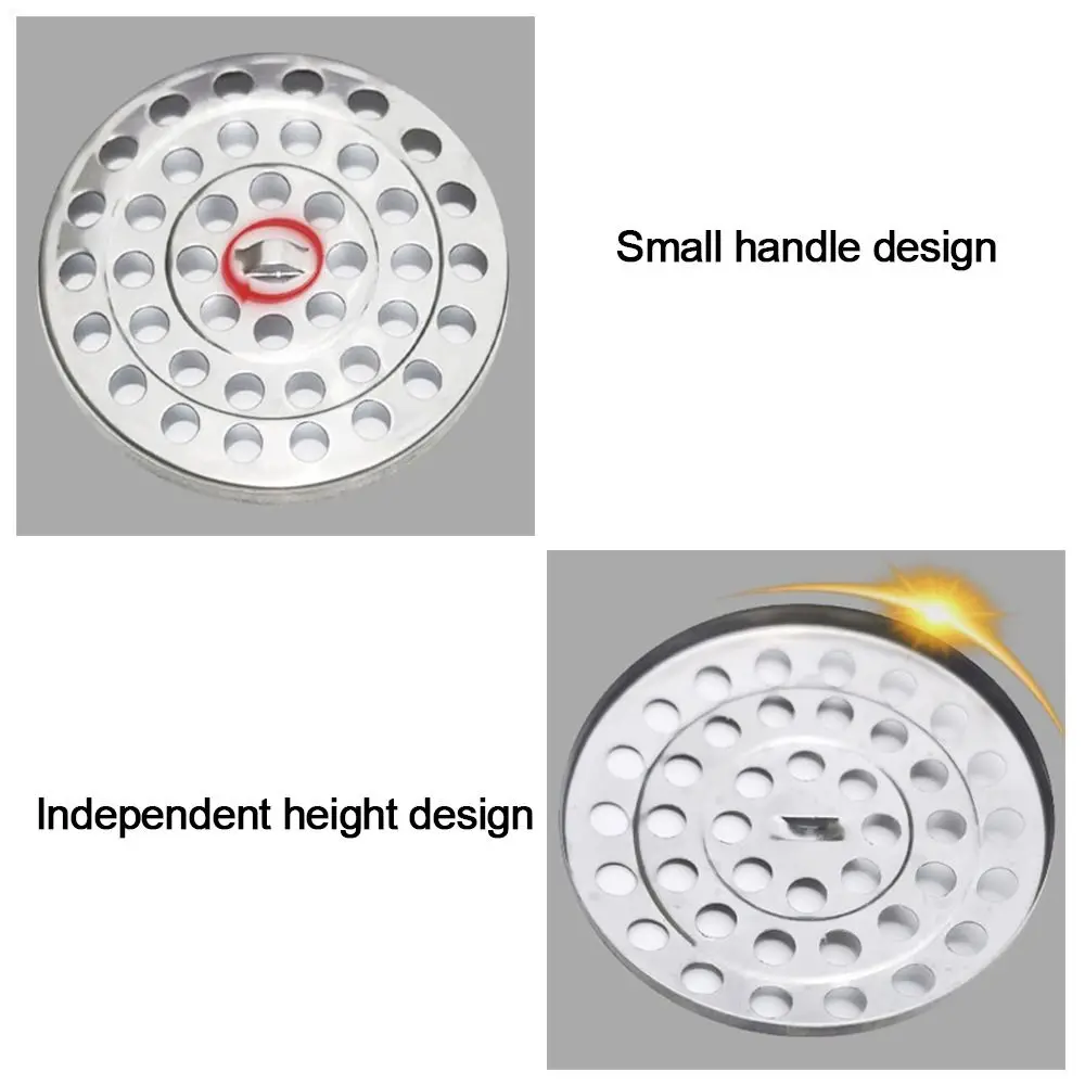 Couvercle de Drain de Sol Rond en Acier Inoxydable, Anti-Evergging, Isolation du Réseau, Crépine de Douche pour Pièces HOHardware, 5 Pièces